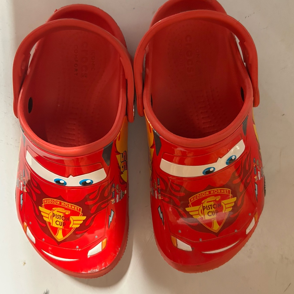 Lightning McQueen Crocs fun lab size 13 GUC